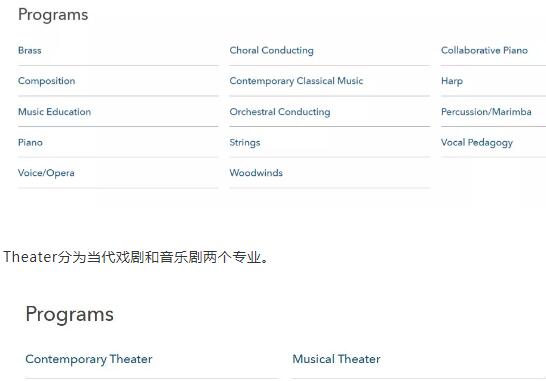 波士頓音樂學(xué)院專業(yè)設(shè)置